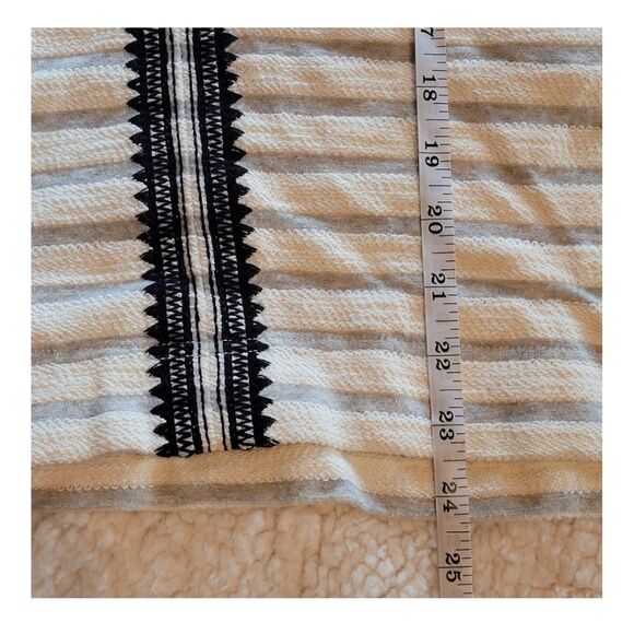 Madewell Size XS/Small Elise Ivey Navy Striped Embroidered Knit Hooded Top - Picture 11 of 11